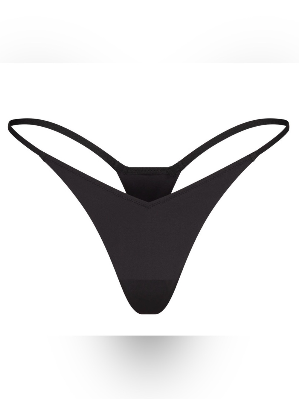 🌸 SKIMS Shine Foundations Deep V Front String Thong | Onyx | 4X | NWT 🏷️